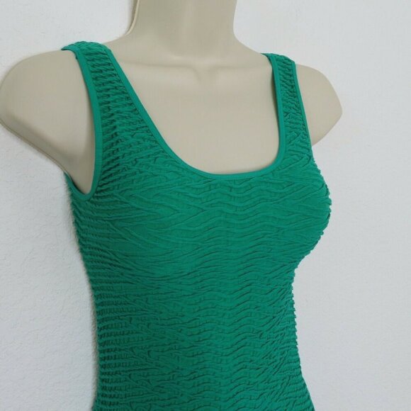 Bebe Womens M/L Medium/Large Green Stretch Bodycon Sleeveless Sexy Club Dress - Picture 2 of 7